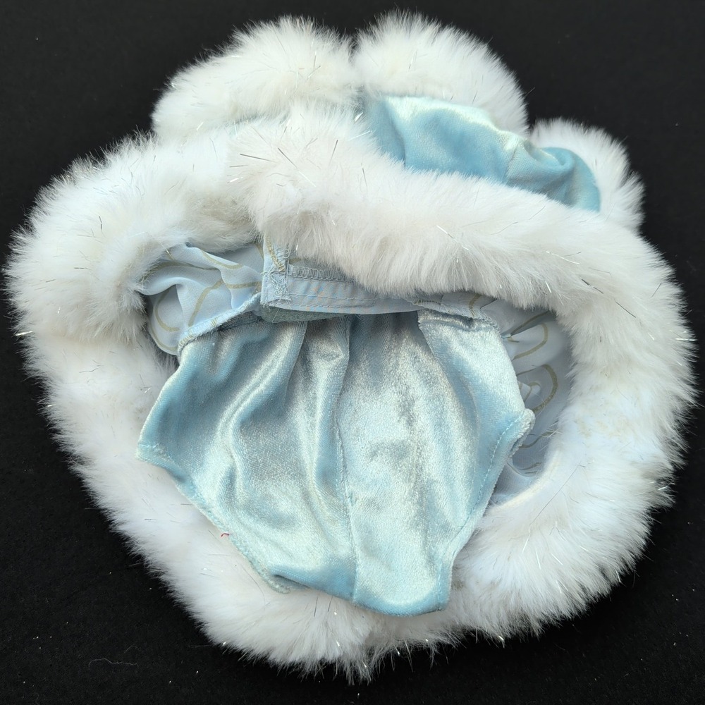 Build A Bear Blue Velvet Ice Skater Outfit Winter White Fur BABW - Picture 4 of 6